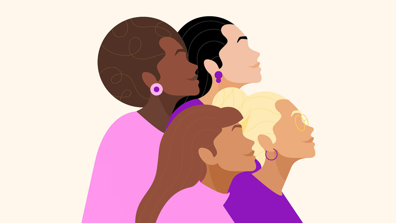 Illustration of four women